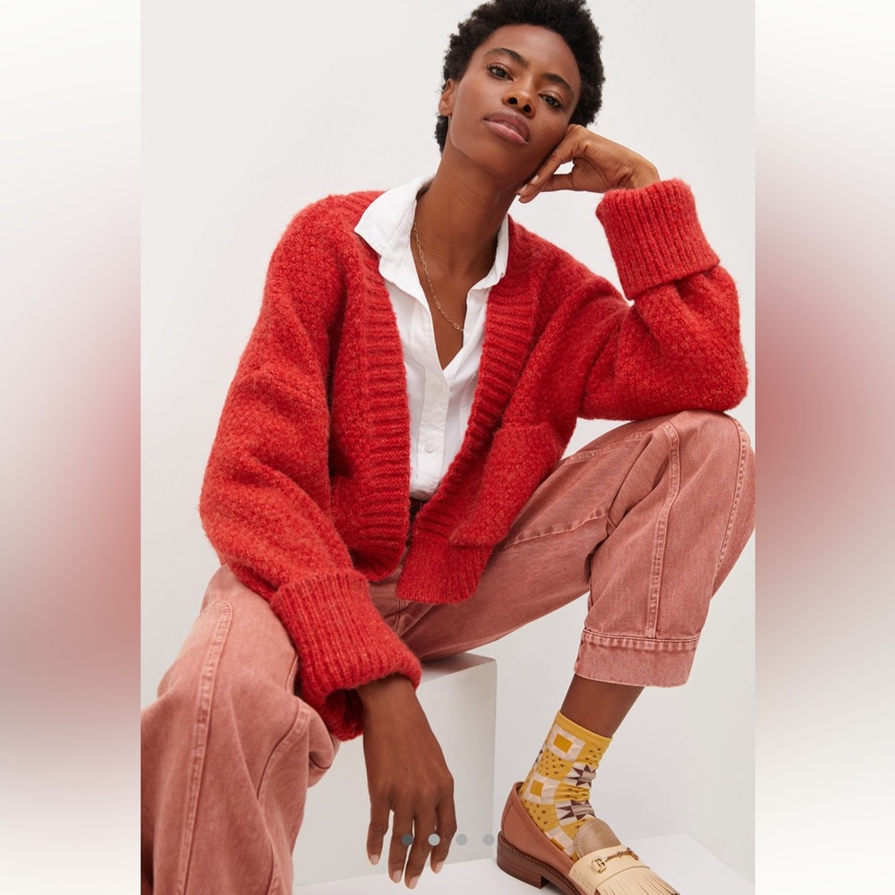 Pilcro Oversized Cuffed Cardigan